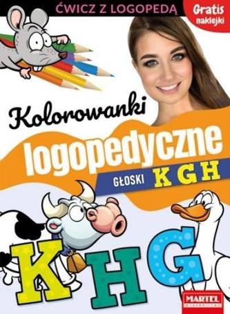 Kolorowanki logopedyczne. Głoski K G H