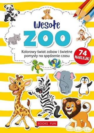 Kolorowanki z naklejkami - Wesołe ZOO