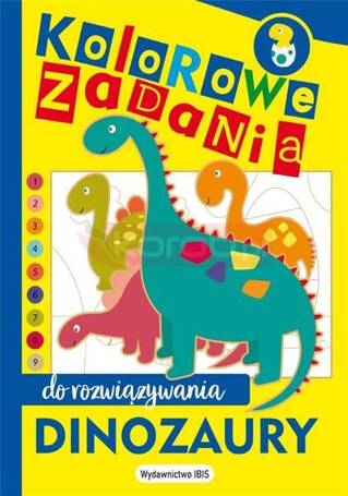 Kolorowe zadania do rozwiązywania. Dinozaury