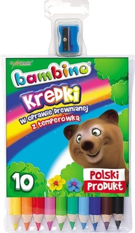 Kredki ołówkowe 10 kolorów bls BAMBINO