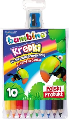 Kredki ołówkowe 10 kolorów bls BAMBINO