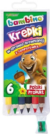 Kredki ołówkowe 6 kolorów bls BAMBINO