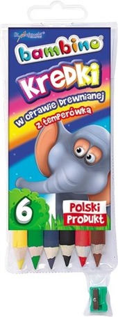 Kredki ołówkowe 6 kolorów bls BAMBINO