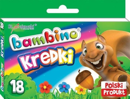 Kredki świecowe 18 kolorów bls BAMBINO