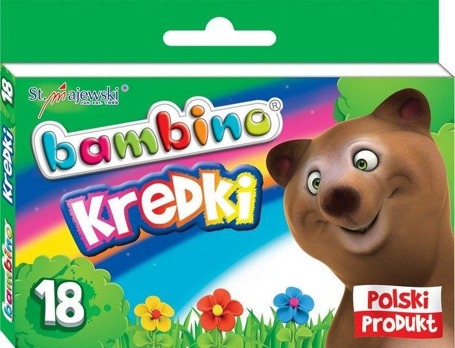 Kredki świecowe 18 kolorów bls BAMBINO