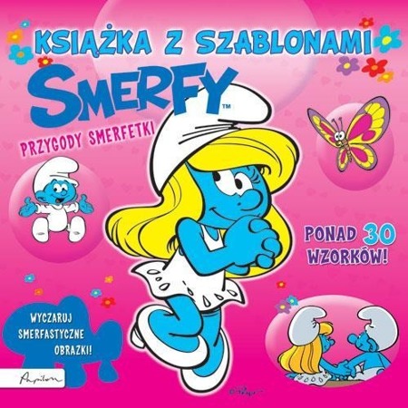 Książeczka z szablonami. Smerfy Przygody smerfetki