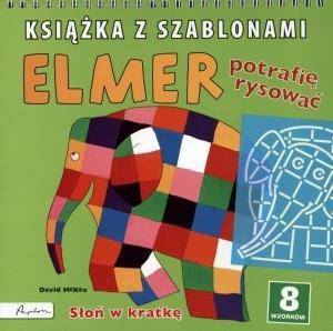 Książka z szablonami. Elmer. Słoń w kratkę