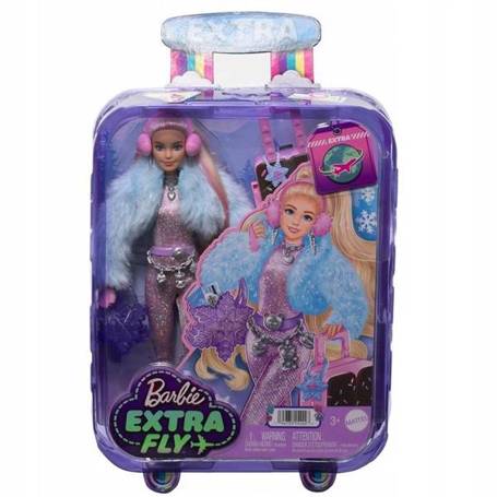 LALKA BARBIE EXTRA FLY zestaw wakacyjny ZIMOWY HPB16