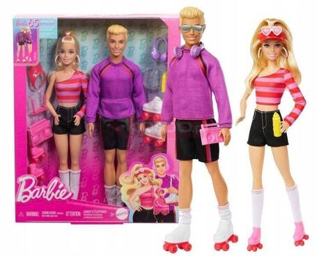 LALKA BARBIE I KEN NA WROTKACH zestaw dwóch lalek + akcesoria HXK90