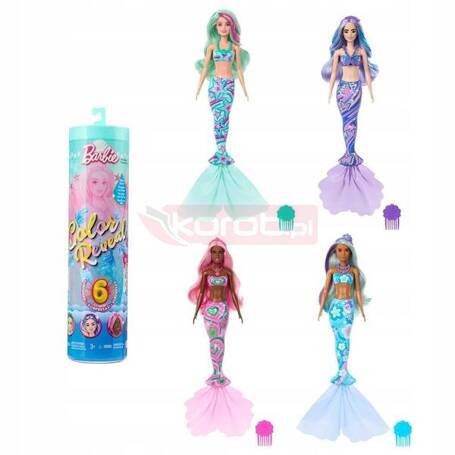 LALKA BARBIE KOLOROWA NIESPODZIANKA SYRENKA Color Reveal DREAM MERMAIDS HRK12