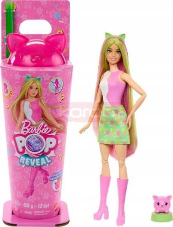 LALKA BARBIE POP REVEAL SHAKE ZWIERZACZKOWA IMPREZA Kotek, pachnąca lalka JCN88