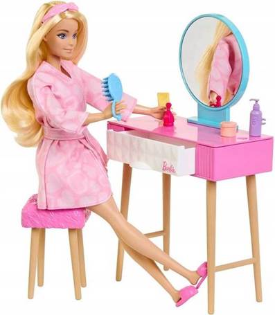 LALKA BARBIE SYPIALNIA z lalką Barbie HPT55