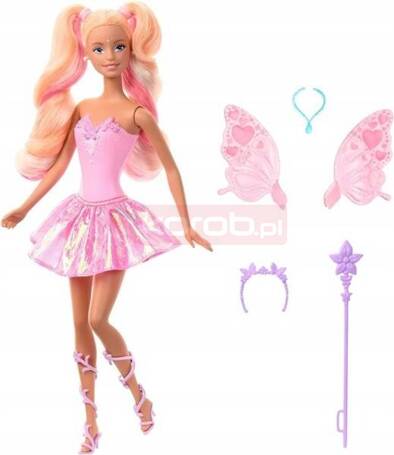 LALKA BARBIE WRÓŻKA z magiczną różdżką, magiczna zmiana koloru JCP76