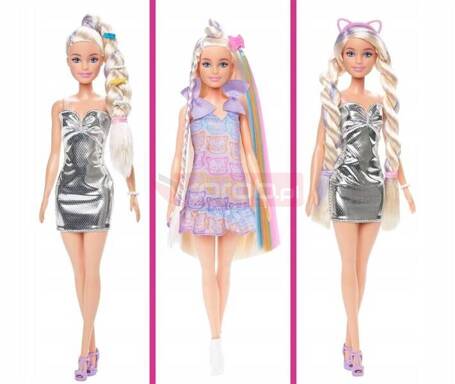 LALKA BARBIE ZABAWA WŁOSAMI lalka Barbie + akcesoria JCT72