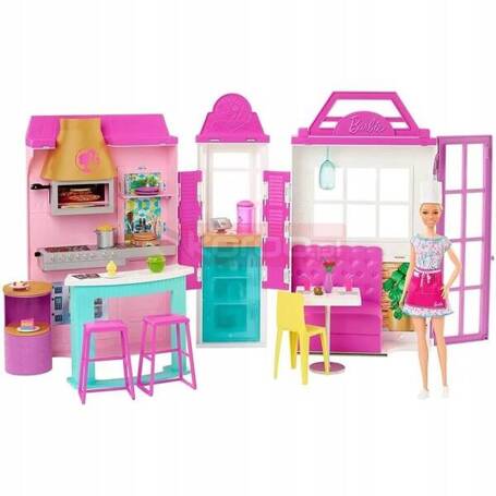 LALKA BARBIE ZESTAW RESTAURACJA GRILL zestaw kuchnia z lalką HGP59