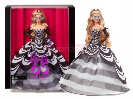 LALKA BARBIE kolekcjonerska 65th Anniversary Doll With Blonde Hair HRM58