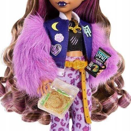 LALKA MONSTER HIGH CLAWDEEN WOLF + akcesoria + zwierzątko Crescent HRP65