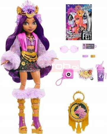 LALKA MONSTER HIGH MONSTER FEST FESTIWALOWE STYLIZACJE Clawdeen Wolf HXH80