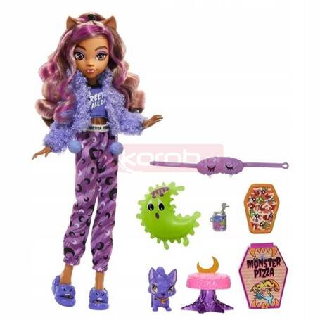 LALKA MONSTER HIGH PIDŻAMA PARTY Clawdeen Wolf HKY HKY67