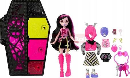 LALKA MONSTER HIGH STRASZYSEKRETY Draculaura seria neonowa HNF78