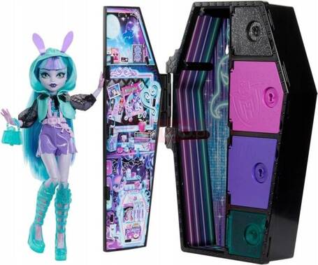 LALKA MONSTER HIGH STRASZYSEKRETY Twyla seria neonowa HNF82