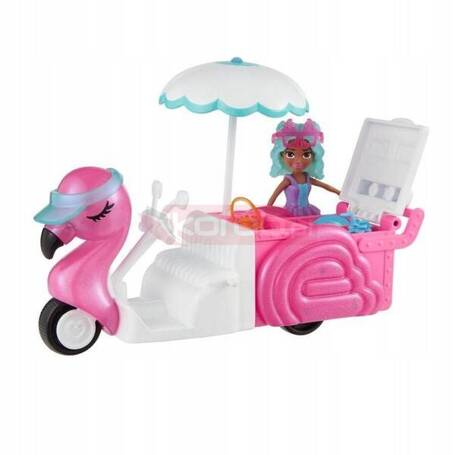 LALKA POLLY POCKET FLAMING WÓZEK zestaw do zabawy dla dzieci +4 lata HWP24