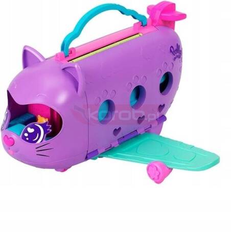 LALKA POLLY POCKET KOTOLOT KOCI SAMOLOT + akcesoria zestaw do zabawy HWP19