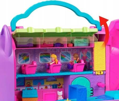 LALKA POLLY POCKET KOTOLOT KOCI SAMOLOT + akcesoria zestaw do zabawy HWP19