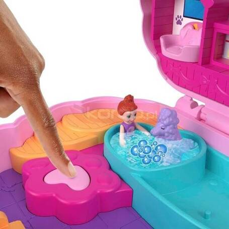 LALKA POLLY POCKET SALONIK PIĘKNOŚCI PIESKA PUDELKA zestaw zabawy HKV35