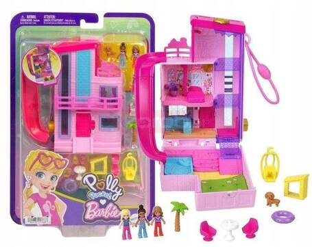 LALKA POLLY POCKET WYMARZONY DOMEK BARBIE + akcesoria zestaw do zabawy HWP11