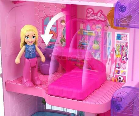 LALKA POLLY POCKET WYMARZONY DOMEK BARBIE + akcesoria zestaw do zabawy HWP11