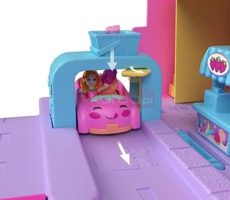 LALKA POLLY POCKET zestaw TARG FARMERSKI z autkiem , 2 laleczkami HRD45