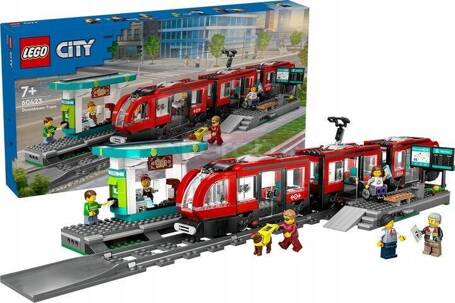 LEGO CITY 60423 TRAMWAJ MIEJSKI ZE STACJĄ zestaw klocków dla dzieci 7+