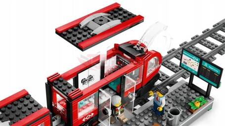 LEGO CITY 60423 TRAMWAJ MIEJSKI ZE STACJĄ zestaw klocków dla dzieci 7+