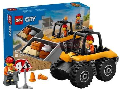 LEGO CITY 60450 Żółta ładowarka kołowa, zestaw klocków dla dzieci +4 lata