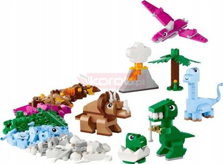 LEGO CLASSIC 11041 Kreatywne dinozaury, zestaw dla dzieci +5 lat