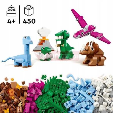 LEGO CLASSIC 11041 Kreatywne dinozaury, zestaw dla dzieci +5 lat