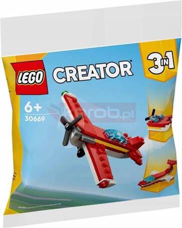 LEGO CREATOR 3W1 30669 KULTOWY CZERWONY SAMOLOT POLYBAG