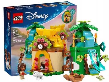 LEGO DISNEY PRINCESS 43260 Zabawy Vaiany na wyspie, zestaw klocków +5 lat