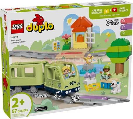 LEGO DUPLO 10427 Przygoda z interaktywnym pociągiem, zestaw klocków +2 lata