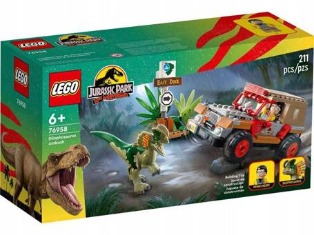 LEGO JURASSIC WORLD 76958 ZASADZKA NA DILOFOZAURA