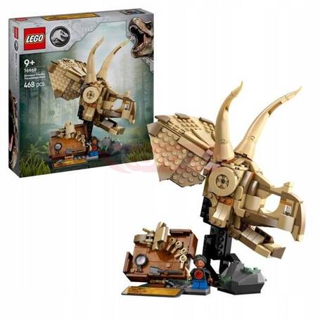 LEGO JURASSIC WORLD 76969 CZASZKA TRICERATOPSA, zestaw klocków dla dzieci