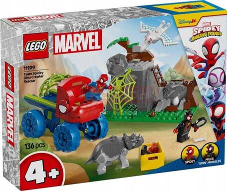 LEGO MARVEL 11199 Misja ratunkowa zespołu Spidey’ego w dinoterenówce