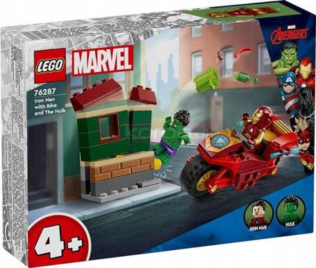 LEGO MARVEL 76287 IRON MAN Z MOTOCYKLEM I HULK zestaw klocków dla dzieci 4+