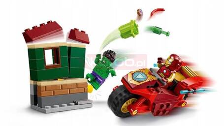 LEGO MARVEL 76287 IRON MAN Z MOTOCYKLEM I HULK zestaw klocków dla dzieci 4+