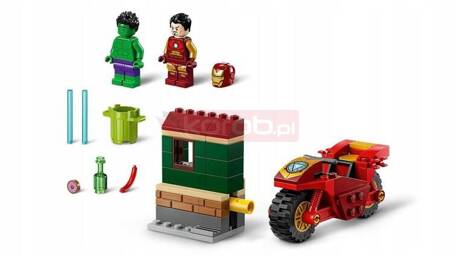 LEGO MARVEL 76287 IRON MAN Z MOTOCYKLEM I HULK zestaw klocków dla dzieci 4+