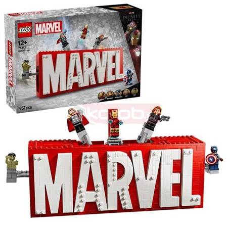 LEGO MARVEL 76313 LOGO MARVEL, zestaw klocków dla dzieci 12+