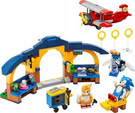 LEGO SONIC 76991 TAILS Z WARSZTATEM I SAMOLOT TORN