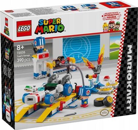 LEGO SUPER MARIO 72035 Mario Kart Toad i jego garaż, zestaw klocków