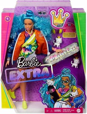 Lalka Barbie EXTRA Modaz 2 kotkami GRN30